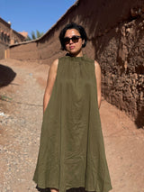 We Olive Sleeveless Midi Dress