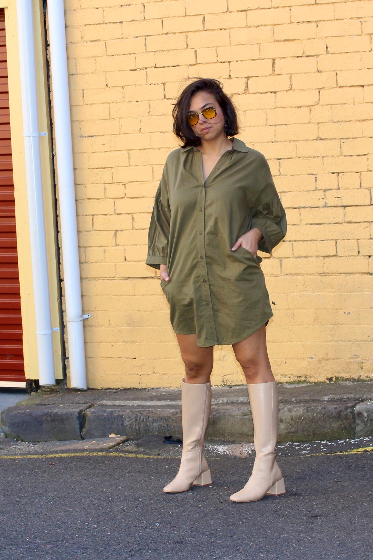 Riding Shotgun Shirt Dress