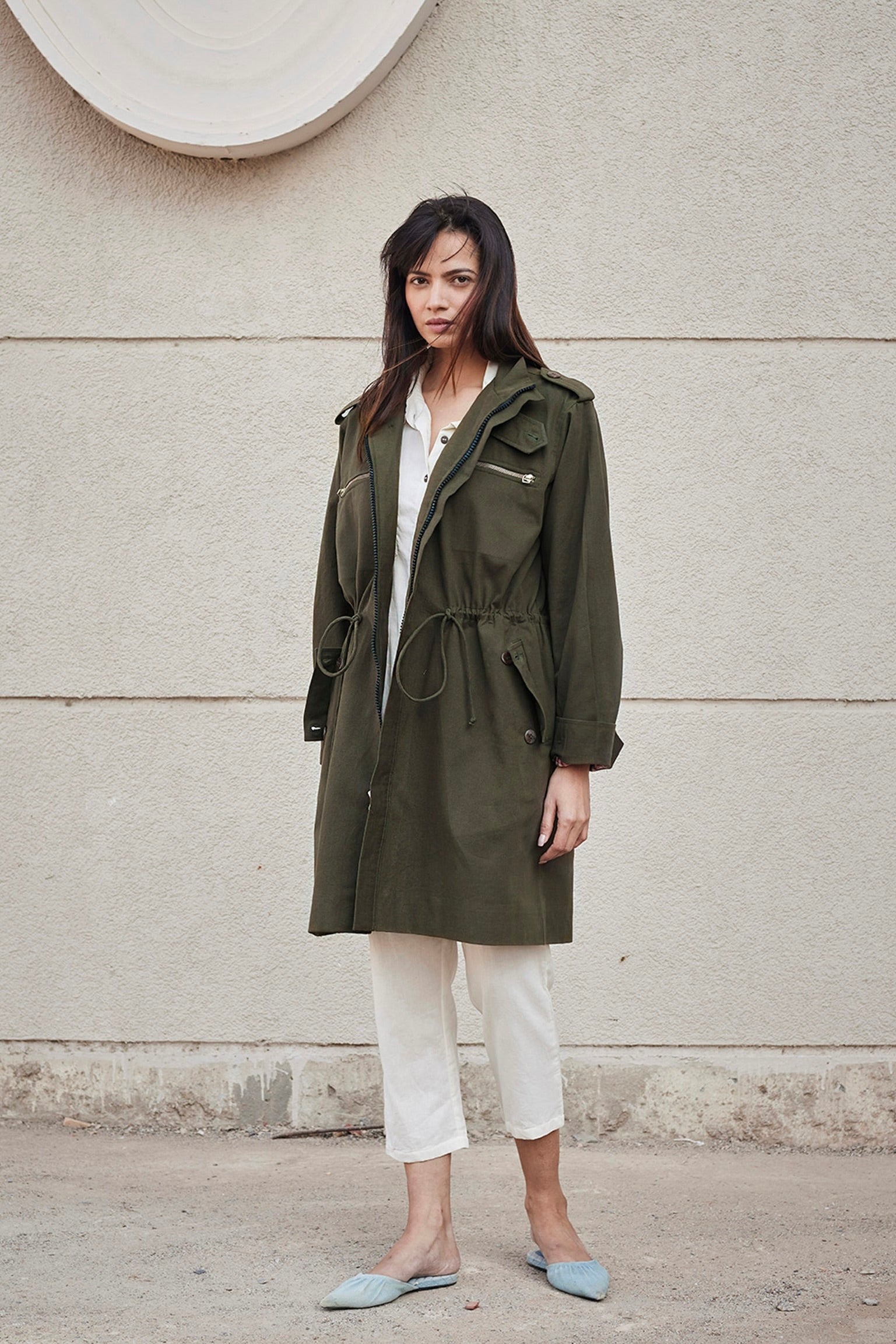 Olive Parka Jacket IndigOz