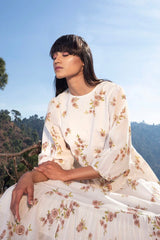 Breathing Dreams Midi Dress in White - IndigOz