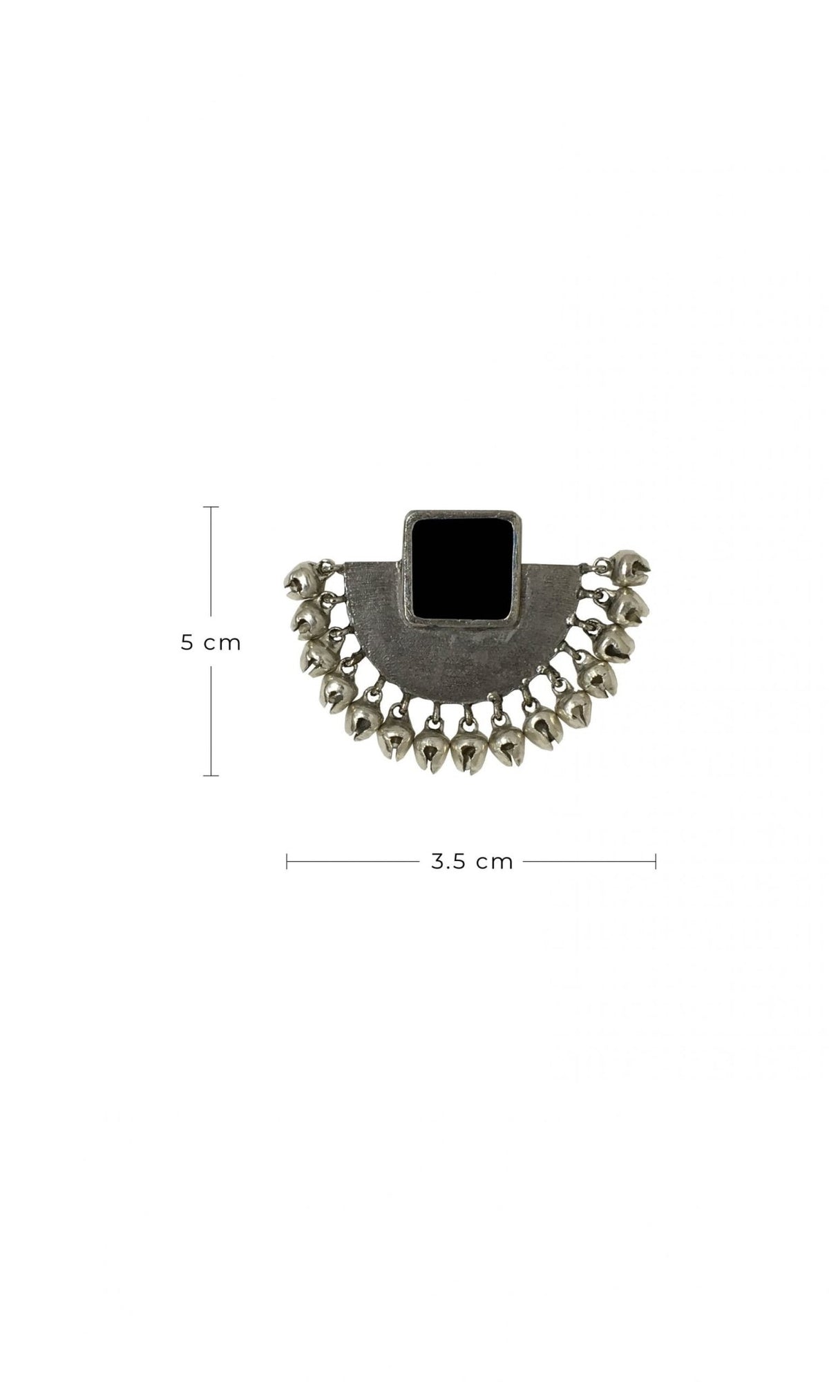 Classic Ghunghroo Half Moon Earrings - IndigOz