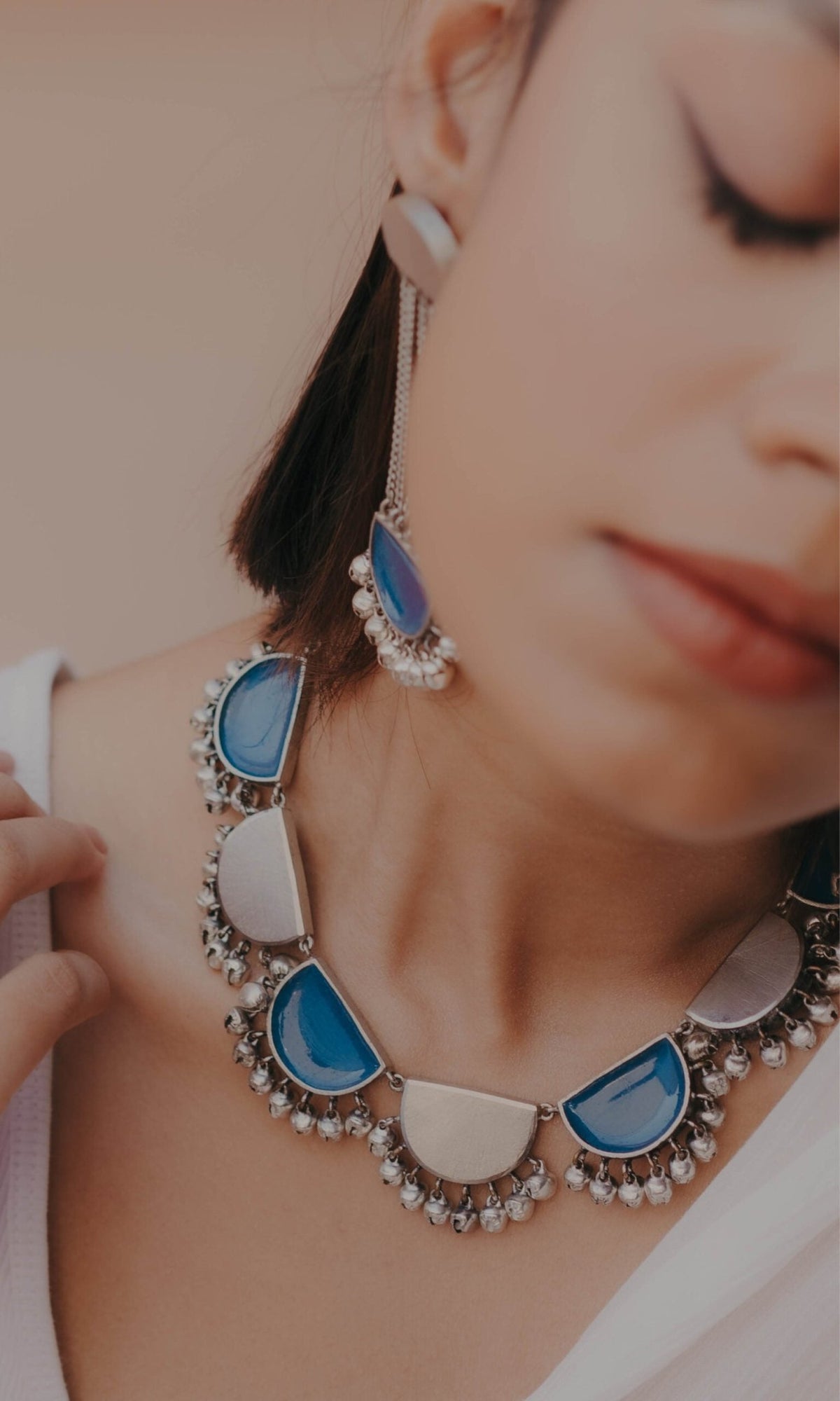 Half Moon Ghunghroo Necklace - IndigOz