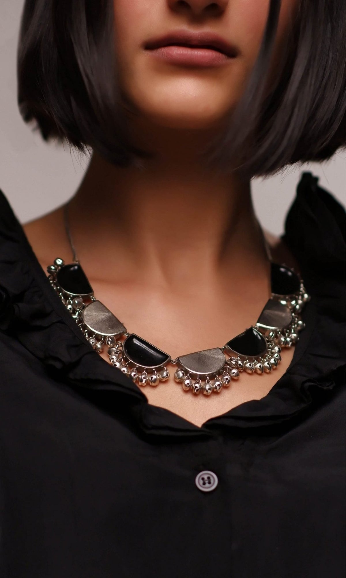 Half Moon Ghunghroo Necklace - IndigOz
