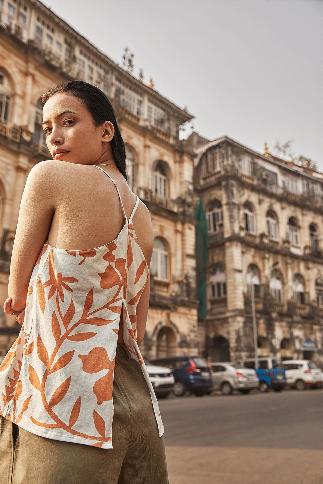 Ivory Clay Crossback Tank - IndigOz