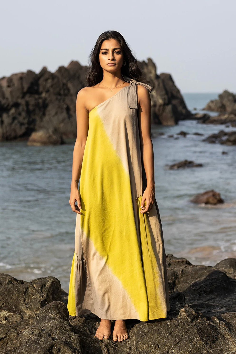 Ripple Mud Maxi Dress - Shibori Dyed