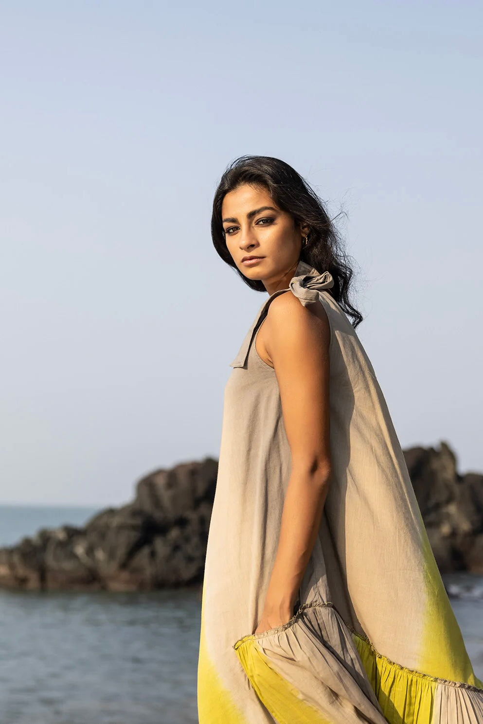 Ripple Mud Maxi Dress - Shibori Dyed