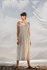 Salt of Earth Sleeveless White Summer Midi Dress