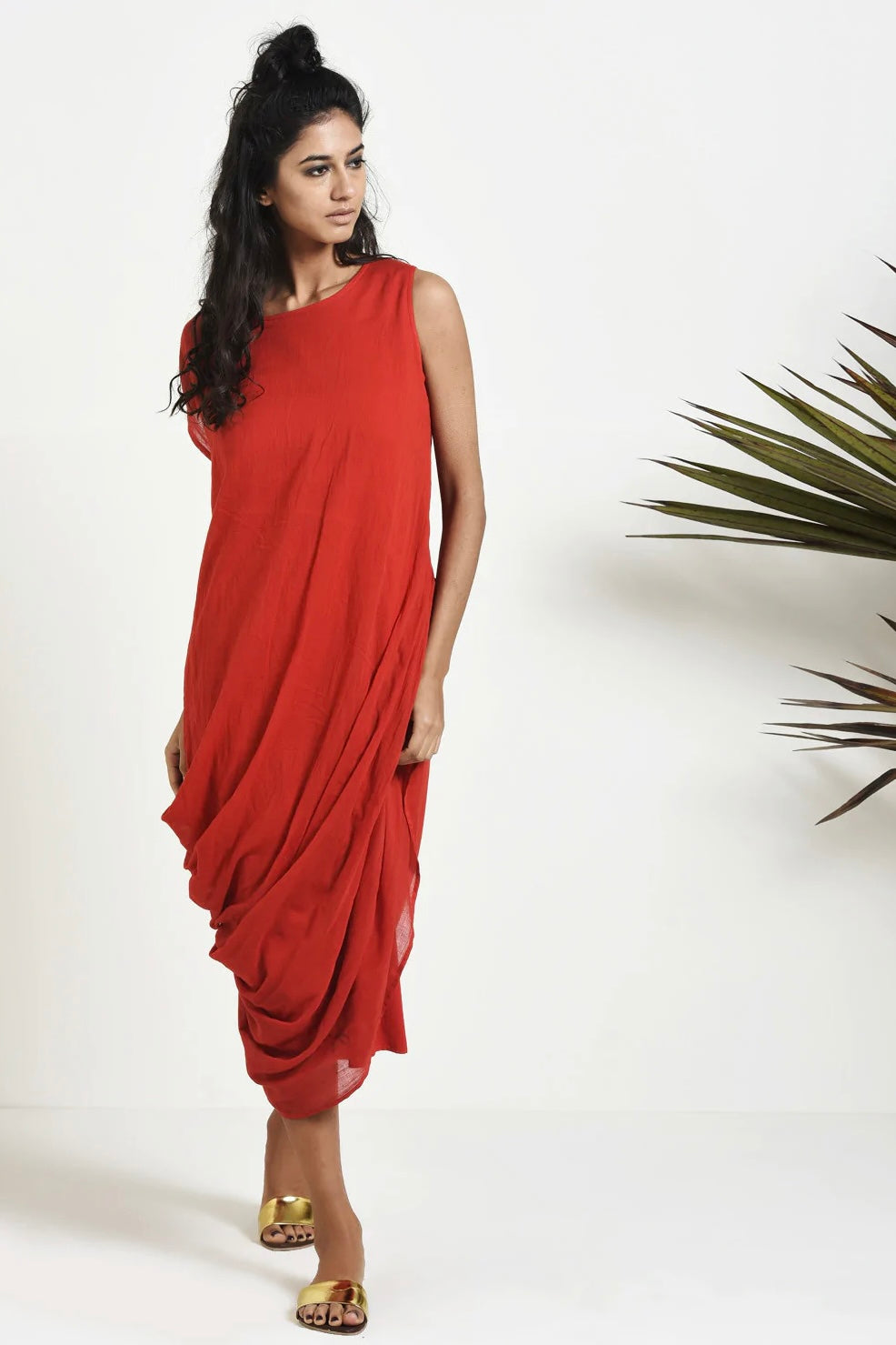Stole Mama's Lipstick Midi Dress in Red
