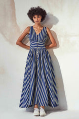 Lighthouse Striped Sleeveless Maxi Dress