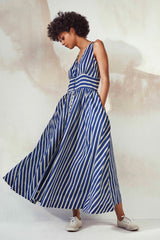 Lighthouse Striped Sleeveless Maxi Dress