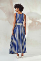 Lighthouse Striped Sleeveless Maxi Dress