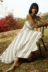 Mocha or Moksha? Maxi Dress with Halter Neck