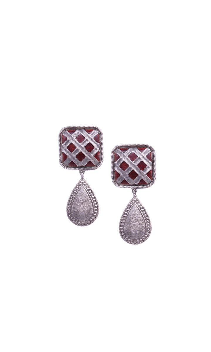 Roop Silver Drop Earring