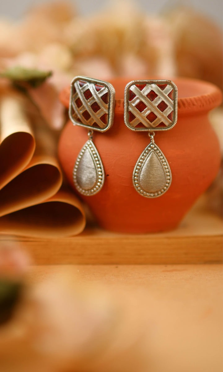 Roop Silver Drop Earring