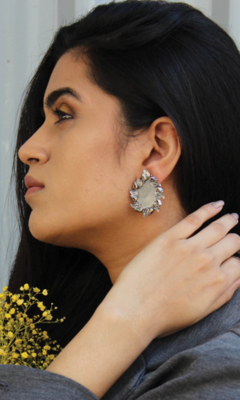Vintage Carved Studs in Gold & Silver