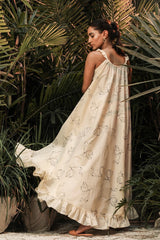 Water Lily White Strappy Maxi Dress