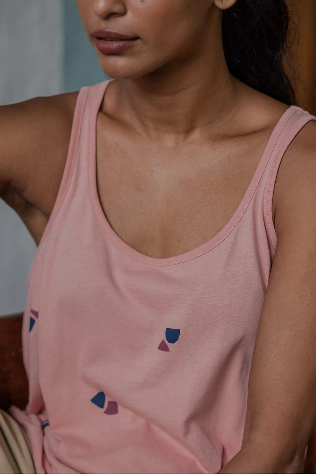 Peach Flared Tank Top