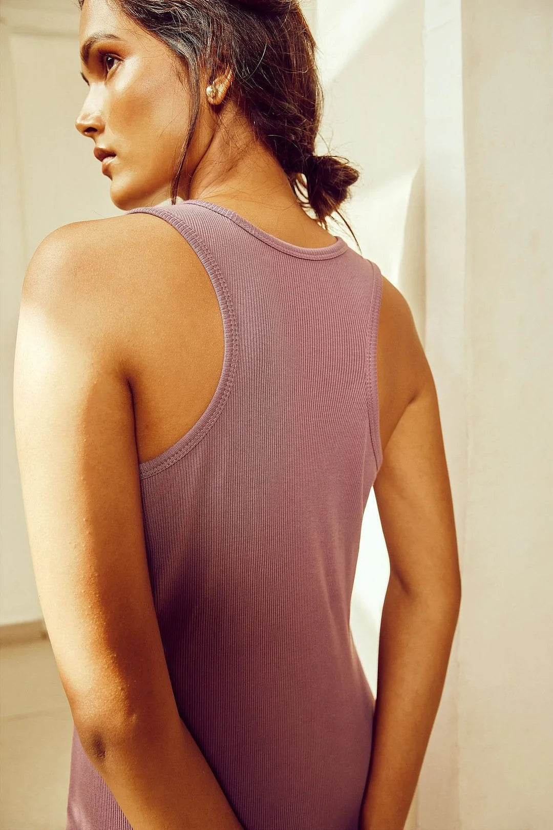 Mauve Racerback Midi Dress