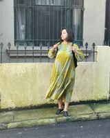 Lime Time Midi Dress - Shibori Dyed