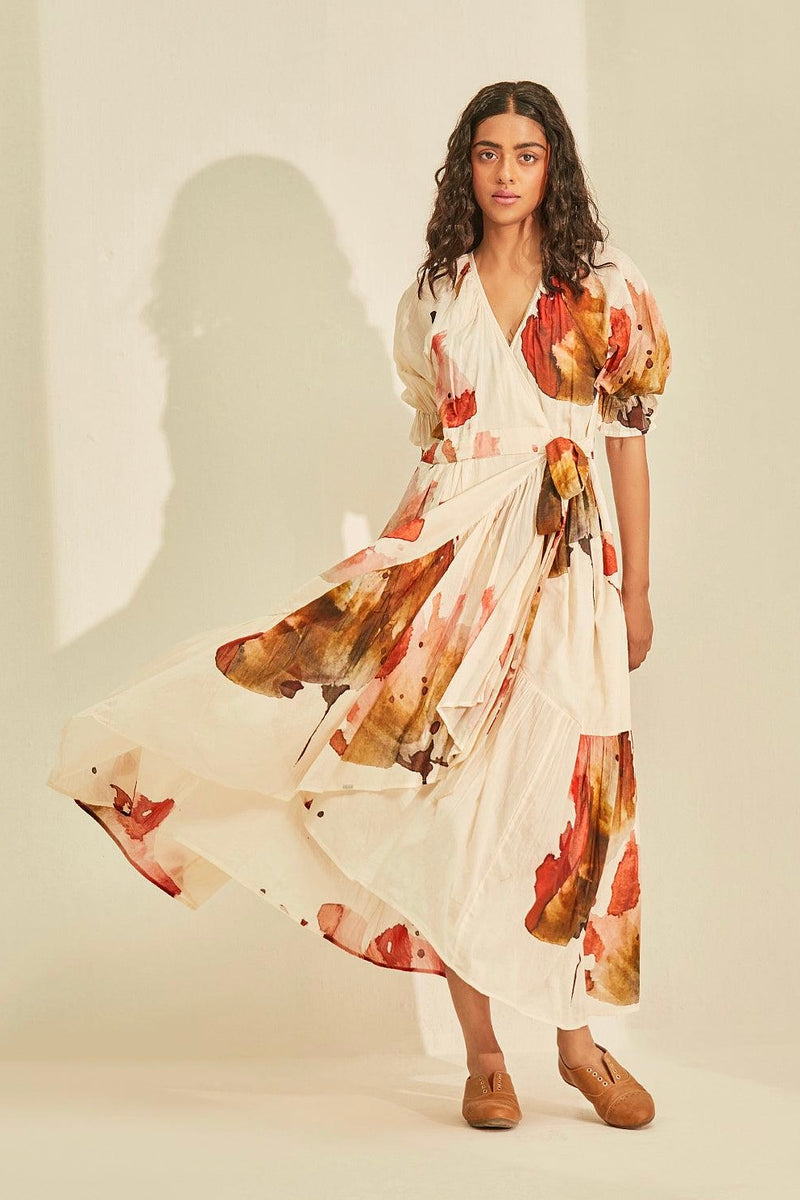 Wild Poppy Wrap Midi