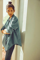 Blue Oversized Shirt - IndigOz