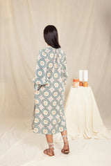 Bohemian Tunic Midi Dress with Handblock Prints - IndigOz