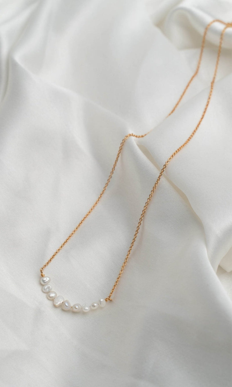 Dainty Mogra Pearl Necklace - IndigOz