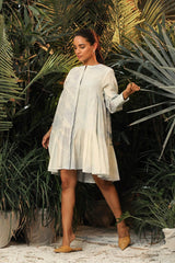 Drifting Cloud Mini Dress - IndigOz