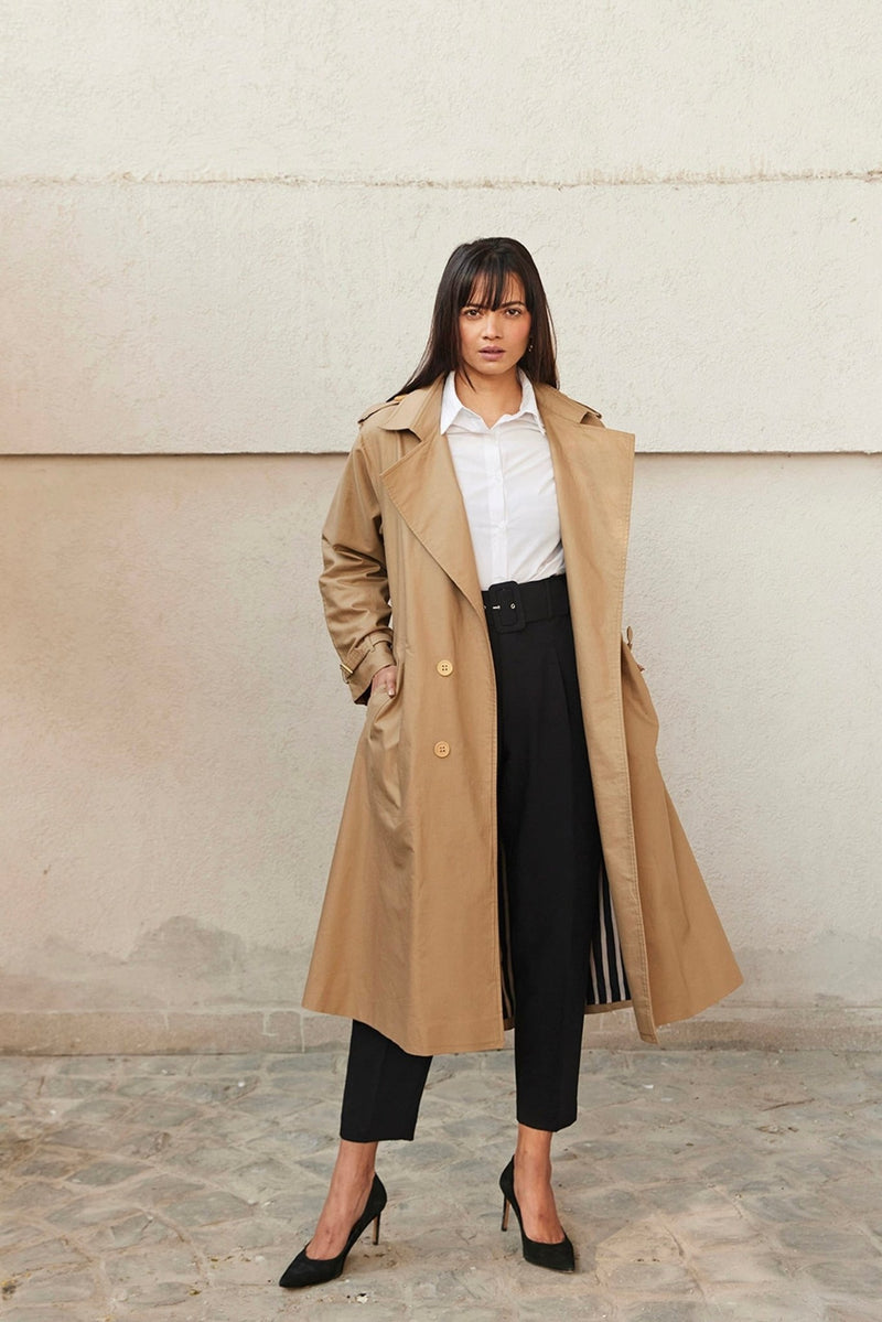 Fawn Trench Coat - IndigOz