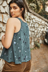 Forest Green Flared Tank - IndigOz