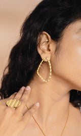 Ganges Earrings in Gold & Silver - IndigOz