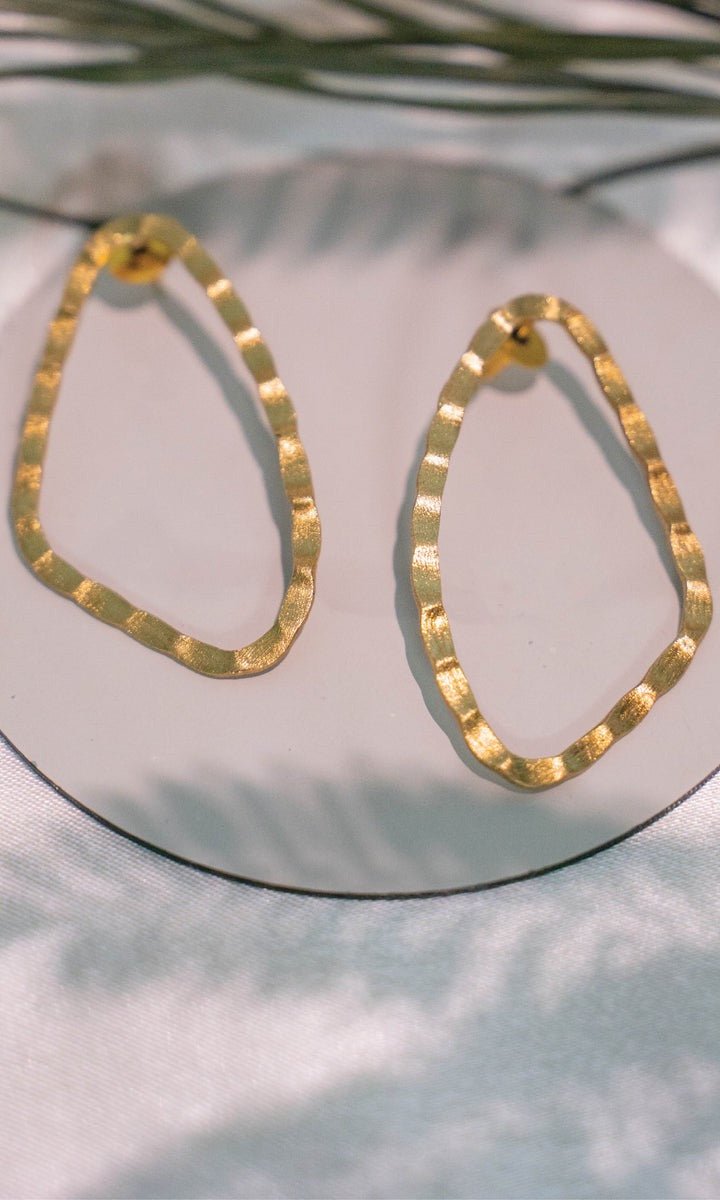 Ganges Earrings in Gold & Silver - IndigOz