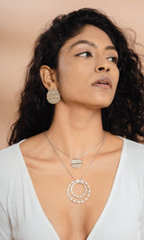 Ganges Pendant Necklace in Gold & Silver - IndigOz