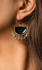 Half Moon Ghunghroo Earrings - IndigOz