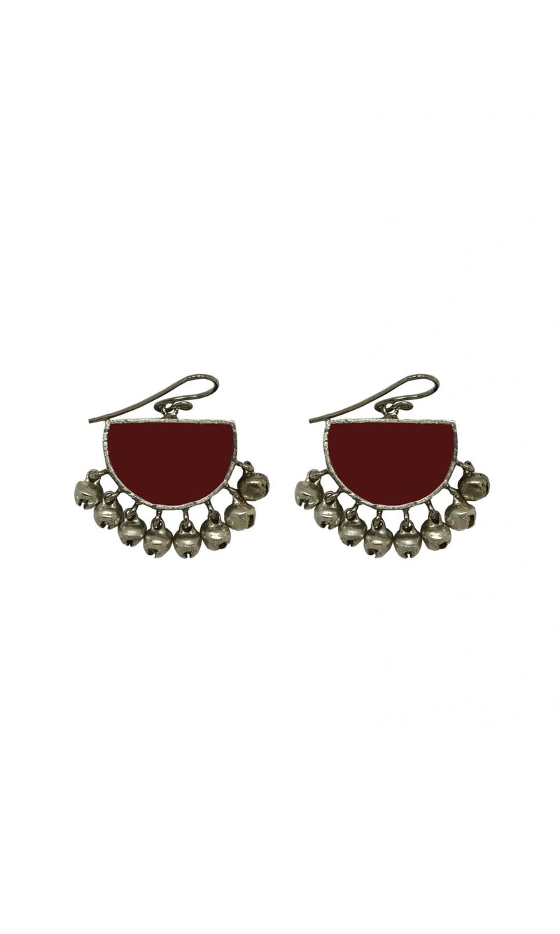 Half Moon Ghunghroo Earrings - IndigOz