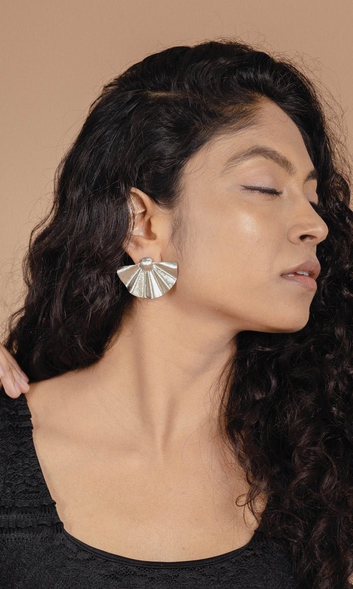 Indus Earrings in Gold & Silver - IndigOz