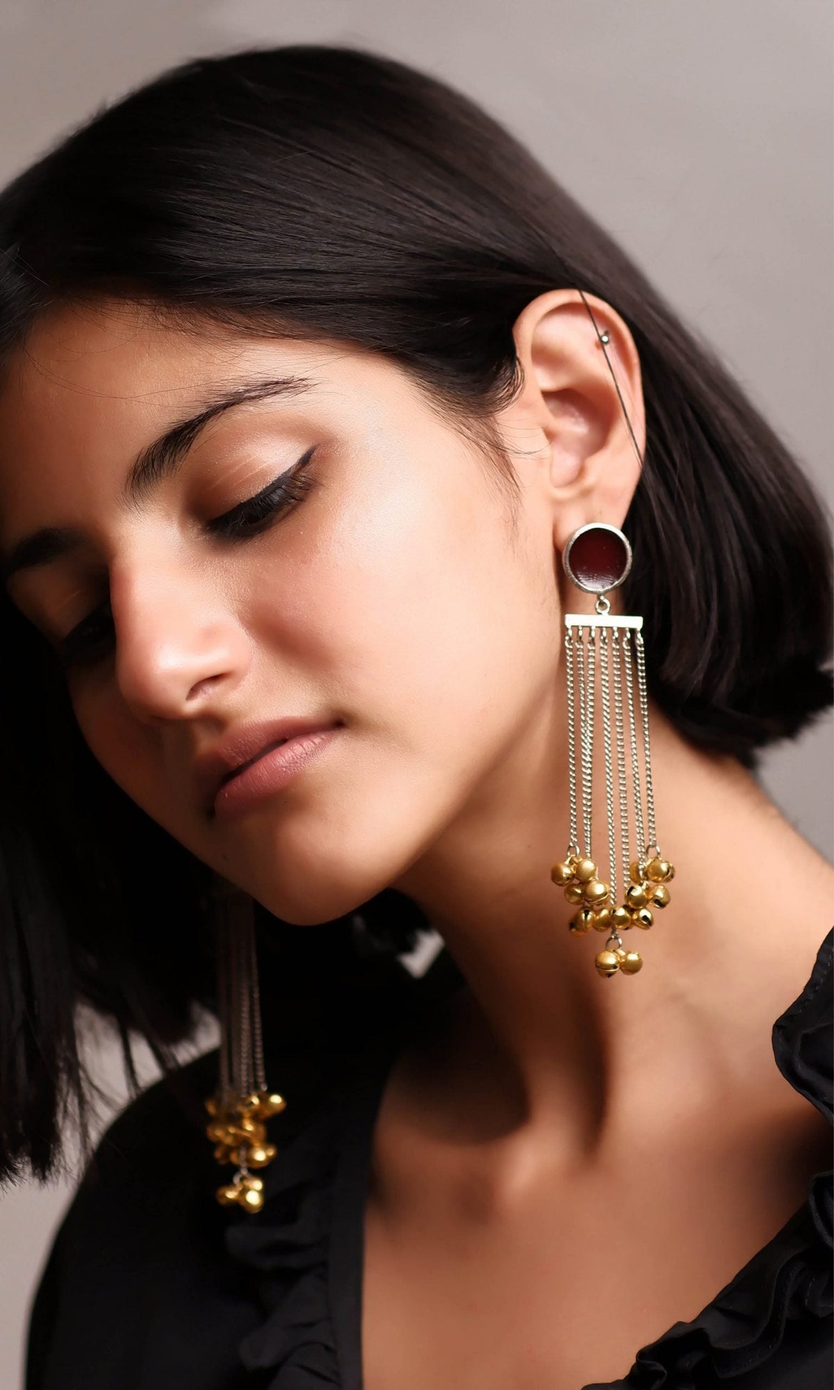 Tasseled Ghunghroo Earrings