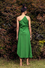 Green Pastures Off-shoulder Midi Dress