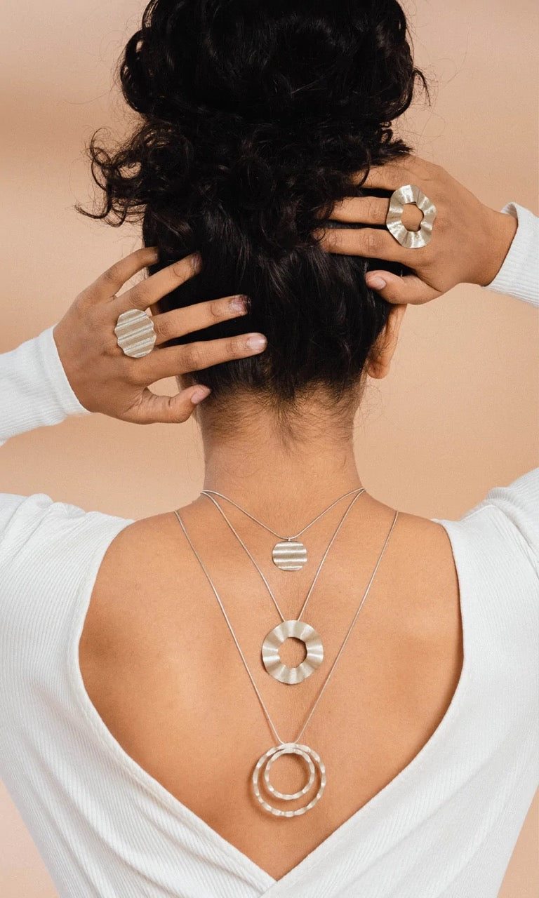 Anse Pendant in Gold & Silver