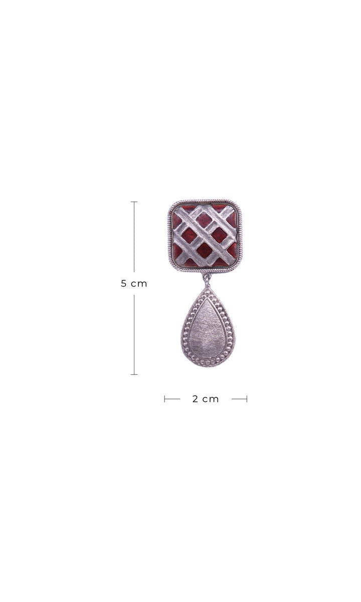 Roop Silver Drop Earring