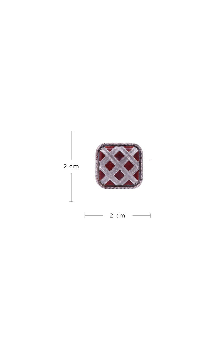 Roop Silver Stud Earring