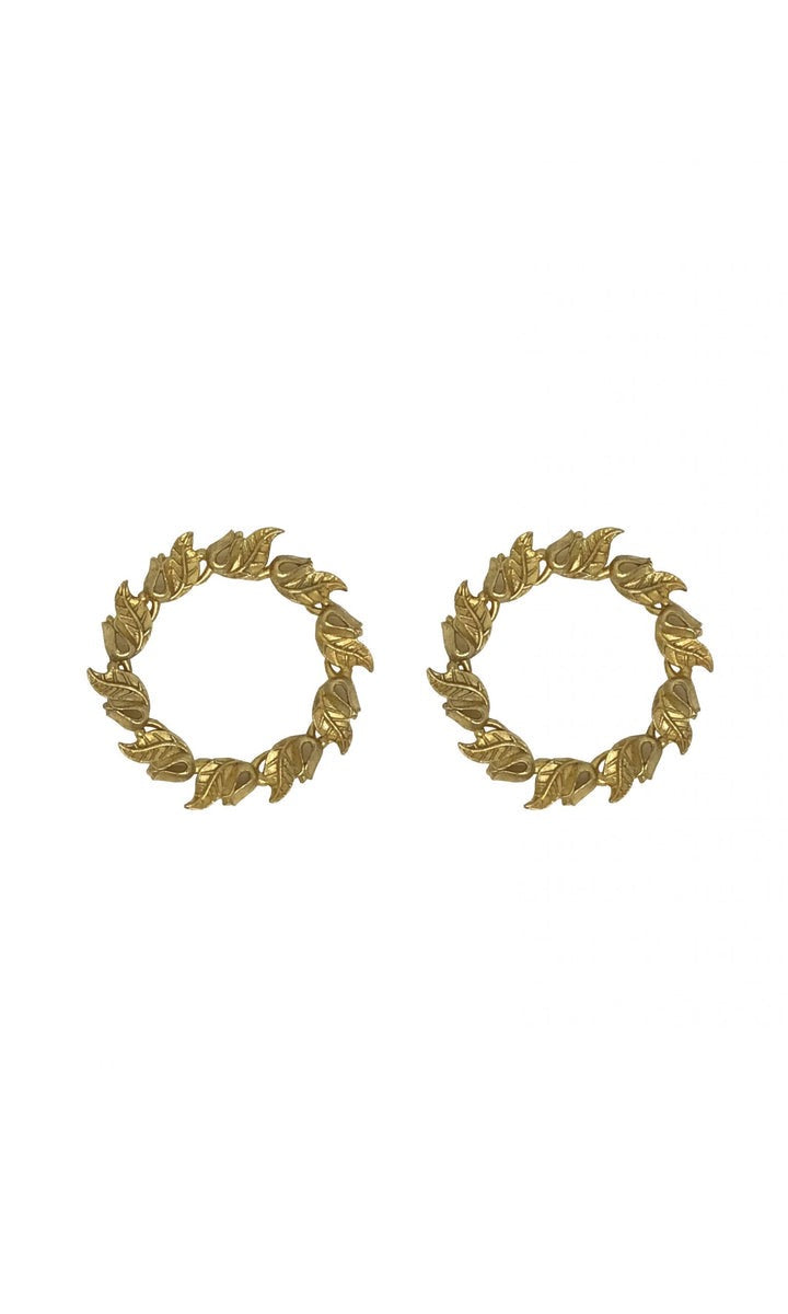 Vintage Carved Hoops in Gold & Silver